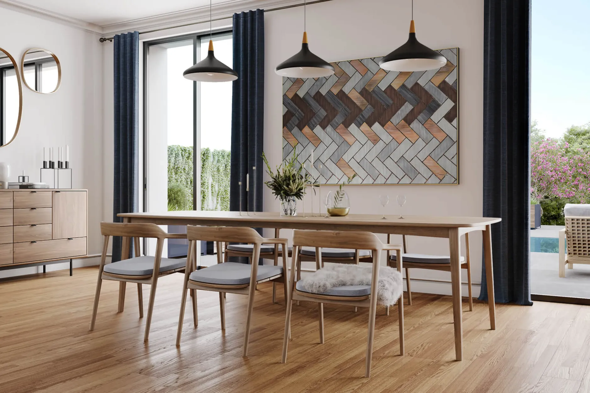 XXL Öl Gemälde 'Rectangle Composition' | Handgemaltes Unikat