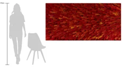 XXL Öl Gemälde 'Red Feather Dress' | Handgemaltes Unikat