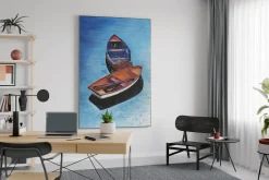 XXL Öl Gemälde 'Reise auf dem Boot' | Handgemaltes Unikat