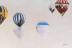 XXL Öl Gemälde 'Reise der Ballons' | Handgemaltes Unikat