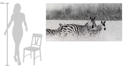 XXL Öl Gemälde 'Reise der Zebras' | Handgemaltes Unikat