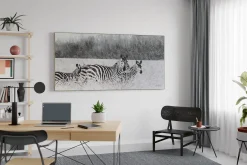 XXL Öl Gemälde 'Reise der Zebras' | Handgemaltes Unikat