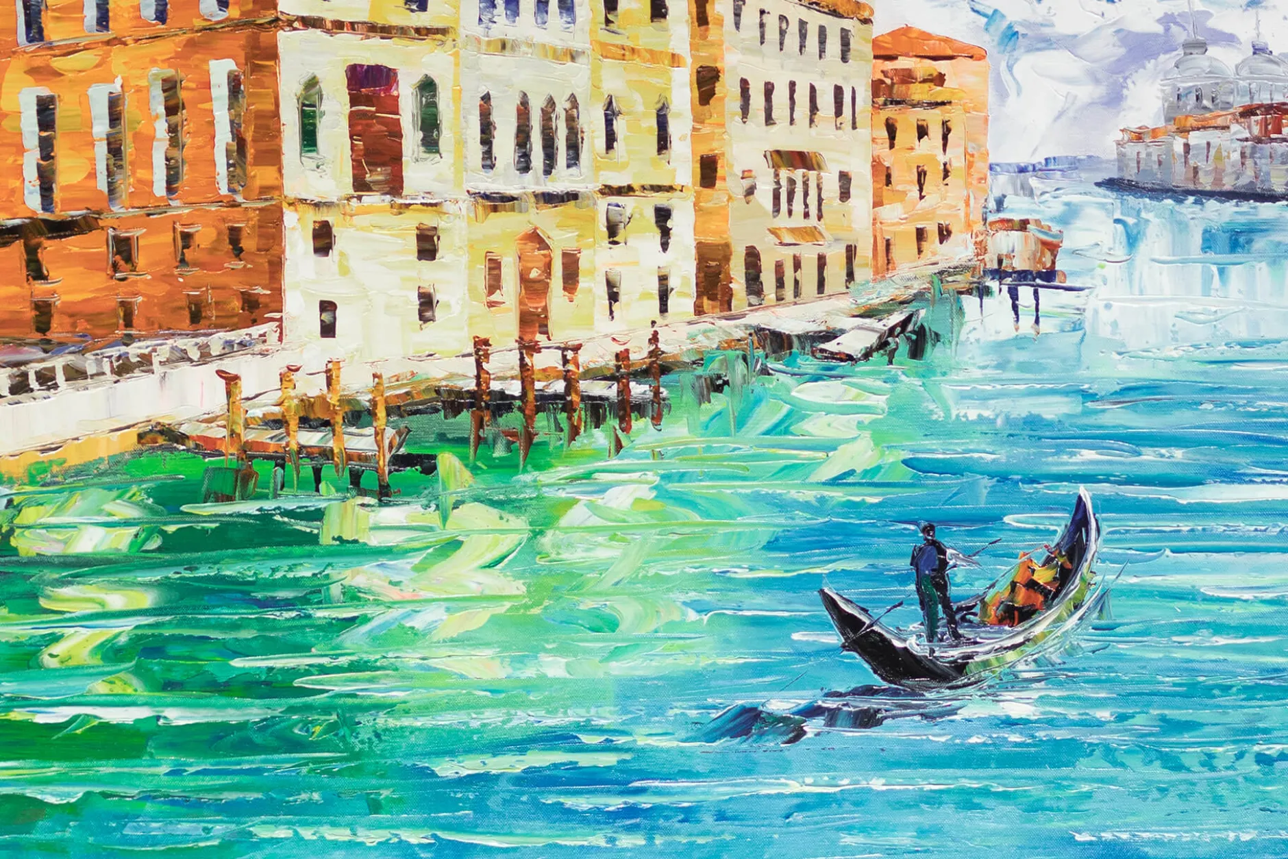XXL Öl Gemälde 'Reise nach Venedig' | Handgemaltes Unikat