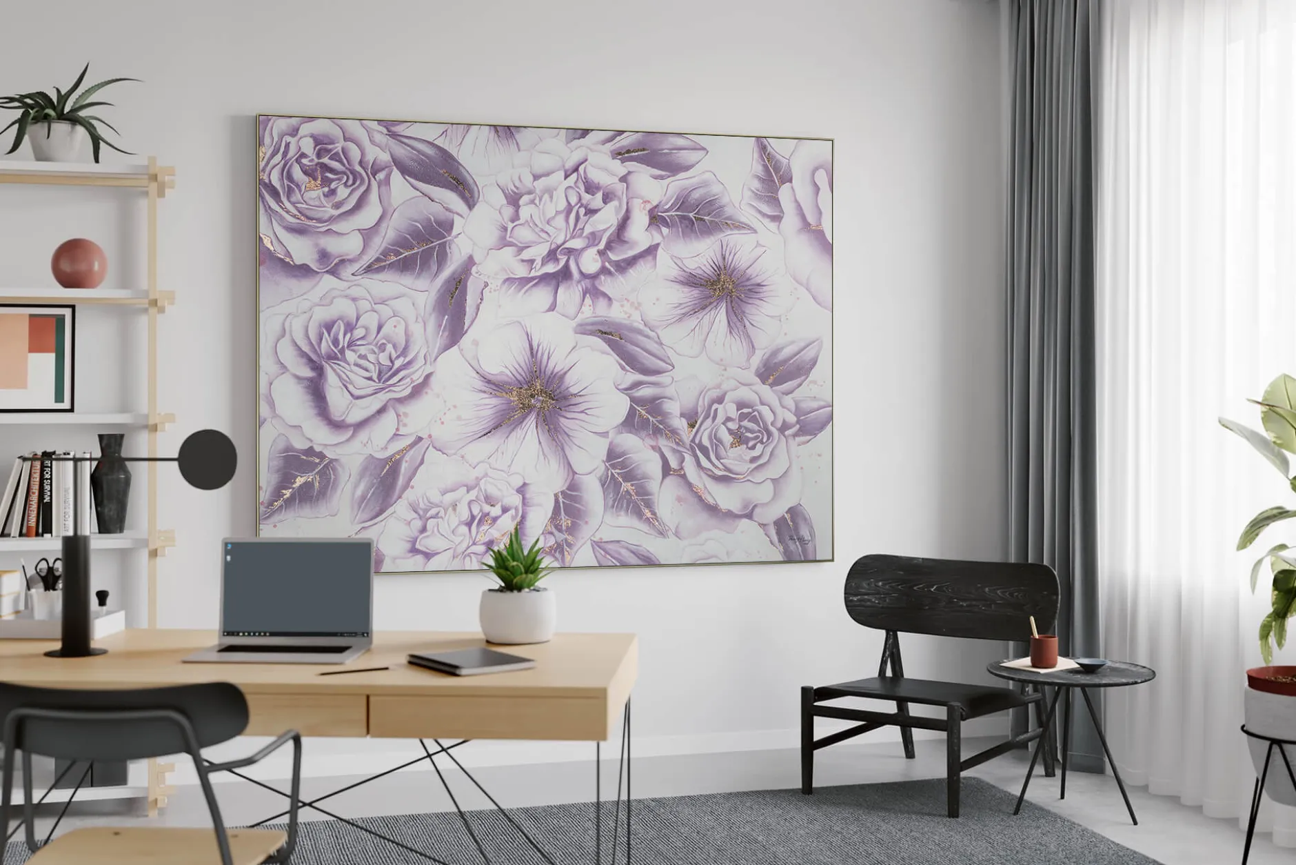 XXL Öl Gemälde 'Resurrection Flowers' | Handgemaltes Unikat