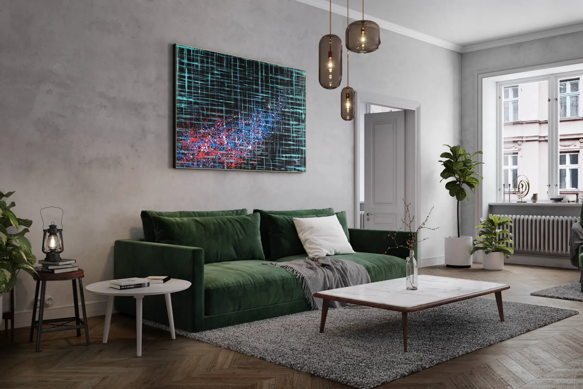 XXL Öl Gemälde 'Revolution of Matrix' | Handgemaltes Unikat