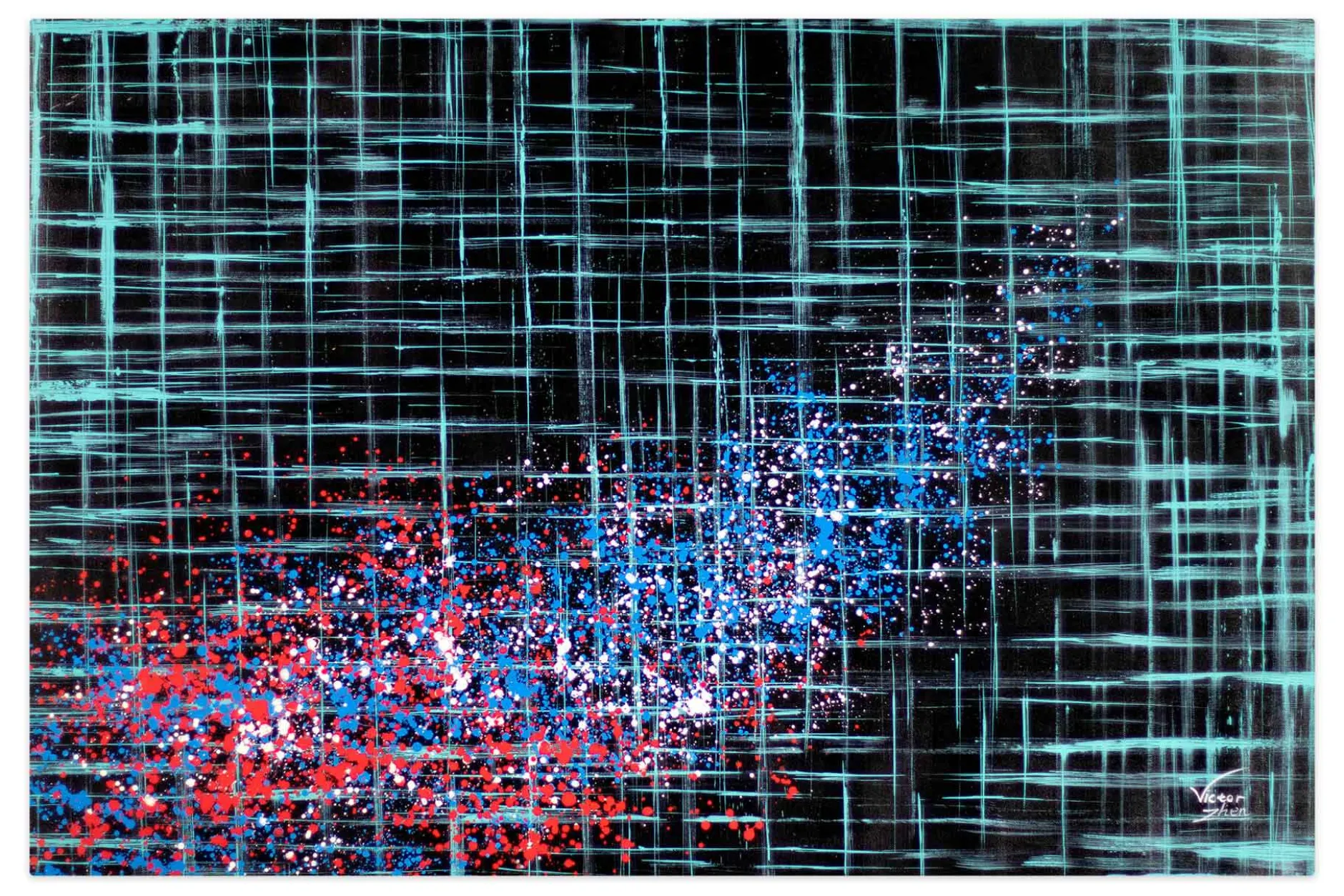 XXL Öl Gemälde 'Revolution of Matrix' | Handgemaltes Unikat