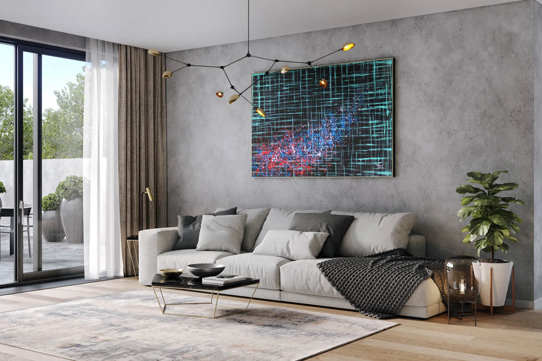 XXL Öl Gemälde 'Revolution of Matrix' | Handgemaltes Unikat