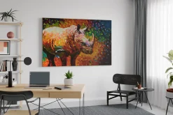 XXL Öl Gemälde 'Rhino Rhapsody' | Handgemaltes Unikat