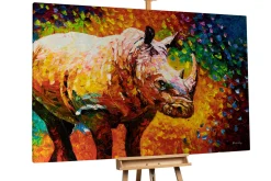 XXL Öl Gemälde 'Rhino Rhapsody' | Handgemaltes Unikat