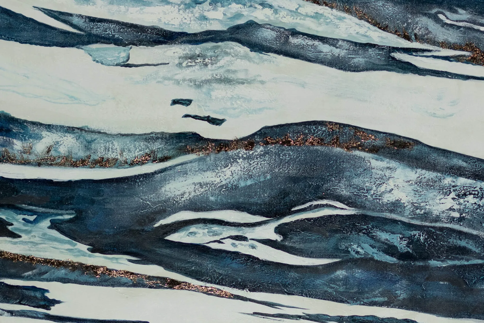 XXL Öl Gemälde 'Rhythm of the Waves' | Handgemaltes Unikat