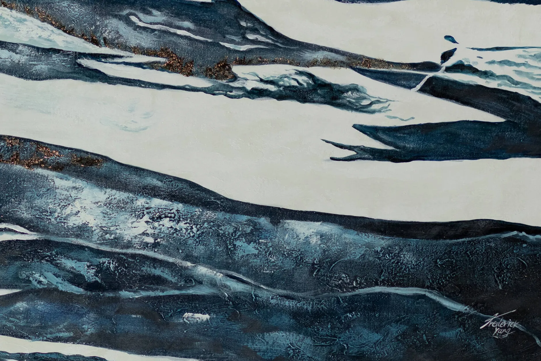 XXL Öl Gemälde 'Rhythm of the Waves' | Handgemaltes Unikat