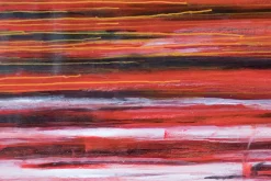 XXL Öl Gemälde 'River of Crimson' | Handgemaltes Unikat