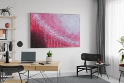XXL Öl Gemälde 'Rosenrot' | Handgemaltes Unikat