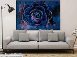 XXL Öl Gemälde 'Rosy Closeup' | Handgemaltes Unikat