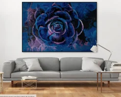 XXL Öl Gemälde 'Rosy Closeup' | Handgemaltes Unikat