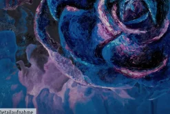 XXL Öl Gemälde 'Rosy Closeup' | Handgemaltes Unikat