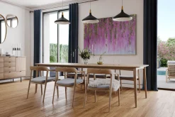 XXL Öl Gemälde 'Rosy Thoughts in Gold' | Handgemaltes Unikat