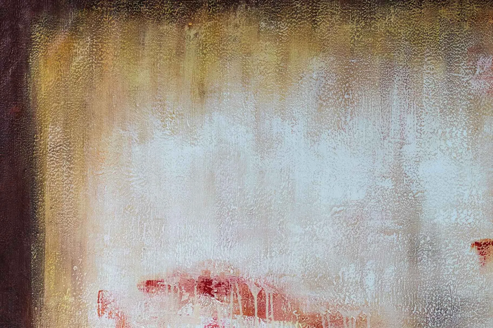 XXL Öl Gemälde 'Roter Schleier' | Handgemaltes Unikat