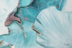 XXL Öl Gemälde 'Rote Wasserlilie' | Handgemaltes Unikat