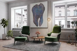 XXL Öl Gemälde 'Royal Tooth' | Handgemaltes Unikat