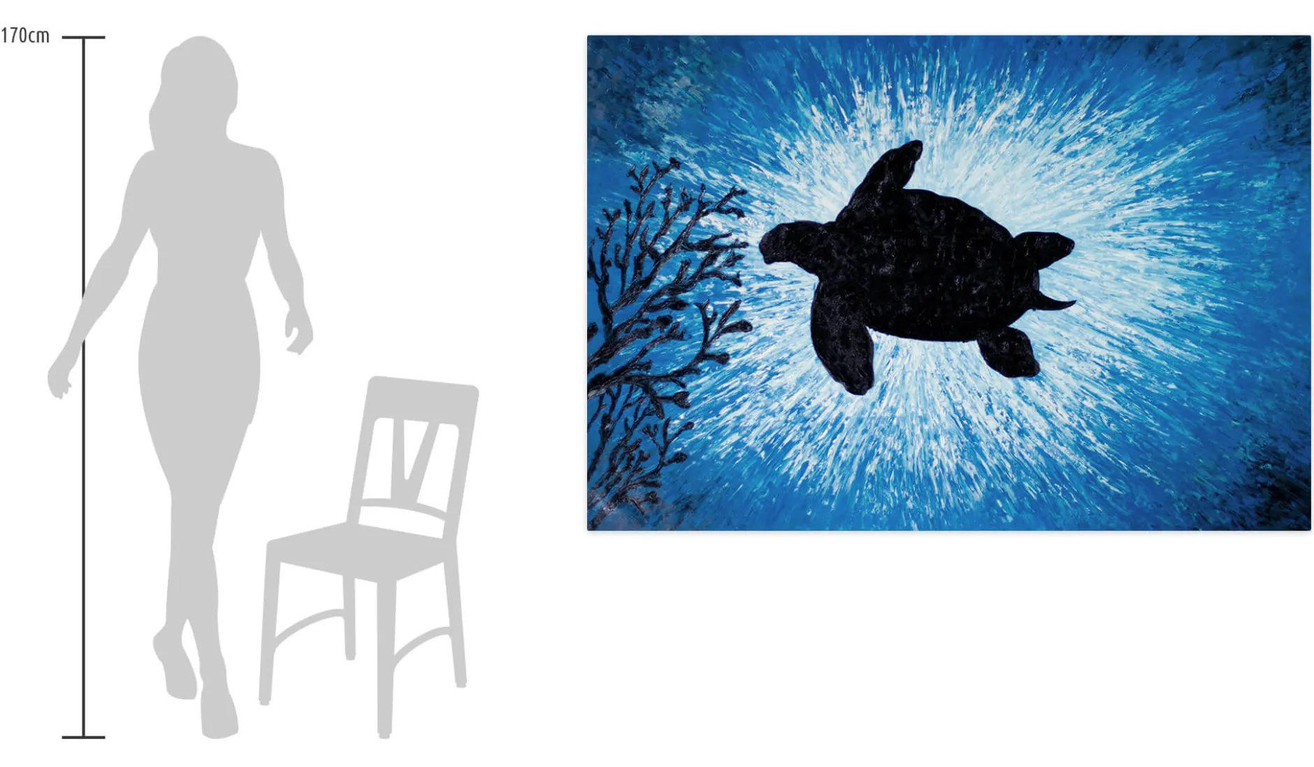 XXL Öl Gemälde 'Sam, the Turtle' | Handgemaltes Unikat