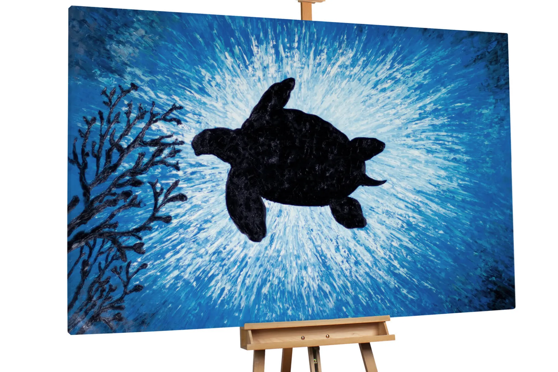 XXL Öl Gemälde 'Sam, the Turtle' | Handgemaltes Unikat