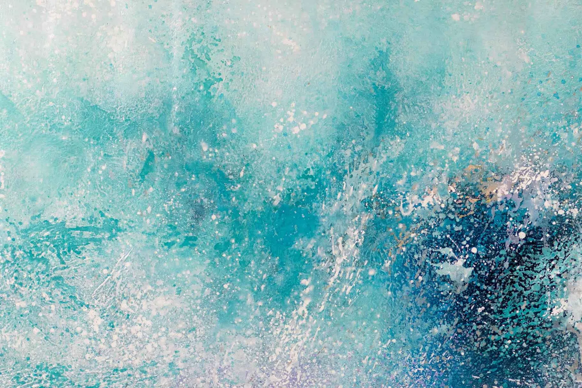 XXL Öl Gemälde 'Schillerndes Wasser' | Handgemaltes Unikat