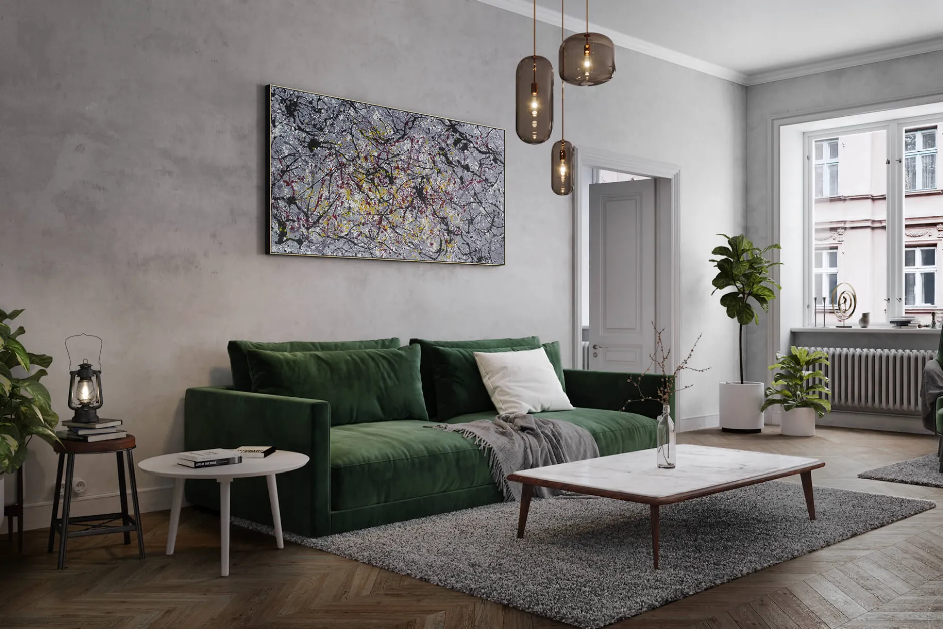 XXL Öl Gemälde 'Schleierhafte Welt' | Handgemaltes Unikat