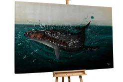 XXL Öl Gemälde 'Sea Splash' | Handgemaltes Unikat