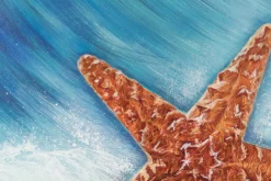 XXL Öl Gemälde 'Seestern am Meer' | Handgemaltes Unikat