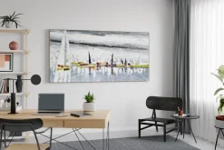 XXL Öl Gemälde 'Serenity Sail' | Handgemaltes Unikat