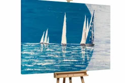 XXL Öl Gemälde 'Shallow Turquoise' | Handgemaltes Unikat