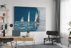 XXL Öl Gemälde 'Shallow Turquoise' | Handgemaltes Unikat