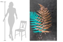 XXL Öl Gemälde 'Shimmering Fern' | Handgemaltes Unikat
