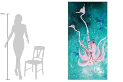 XXL Öl Gemälde 'Shimmering Octopus' | Handgemaltes Unikat