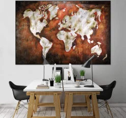 XXL Öl Gemälde 'Shiny Continents' | Handgemaltes Unikat
