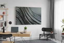 XXL Öl Gemälde 'Silver Streams' | Handgemaltes Unikat