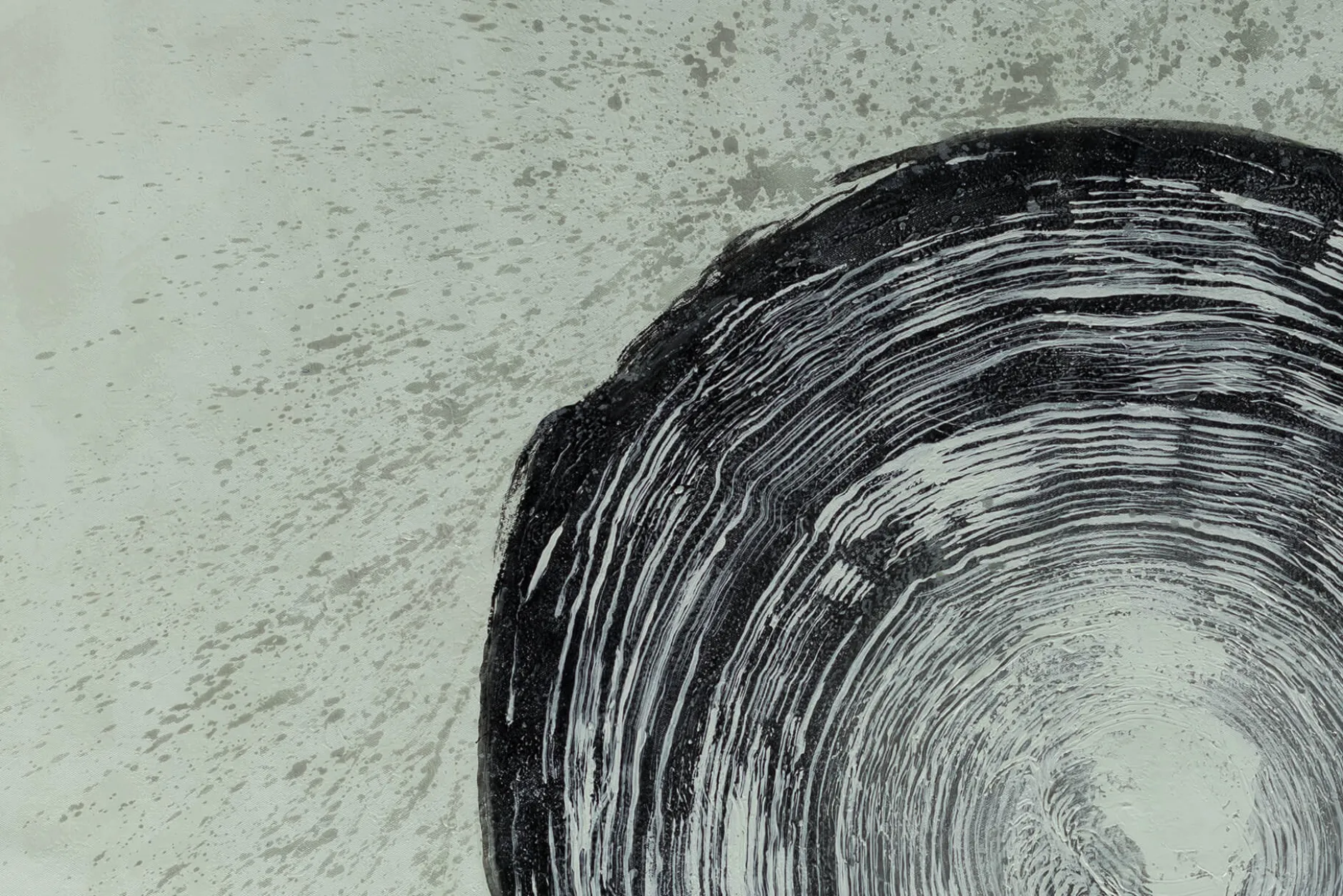 XXL Öl Gemälde 'Silver Tree Trunk' | Handgemaltes Unikat