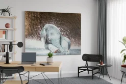 XXL Öl Gemälde 'Sleepy Elephant' | Handgemaltes Unikat
