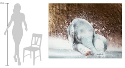 XXL Öl Gemälde 'Sleepy Elephant' | Handgemaltes Unikat