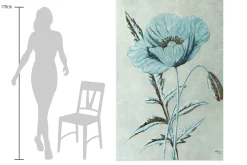 XXL Öl Gemälde 'Snowy Poppy' | Handgemaltes Unikat