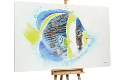 XXL Öl Gemälde 'Sonnenfisch' | Handgemaltes Unikat