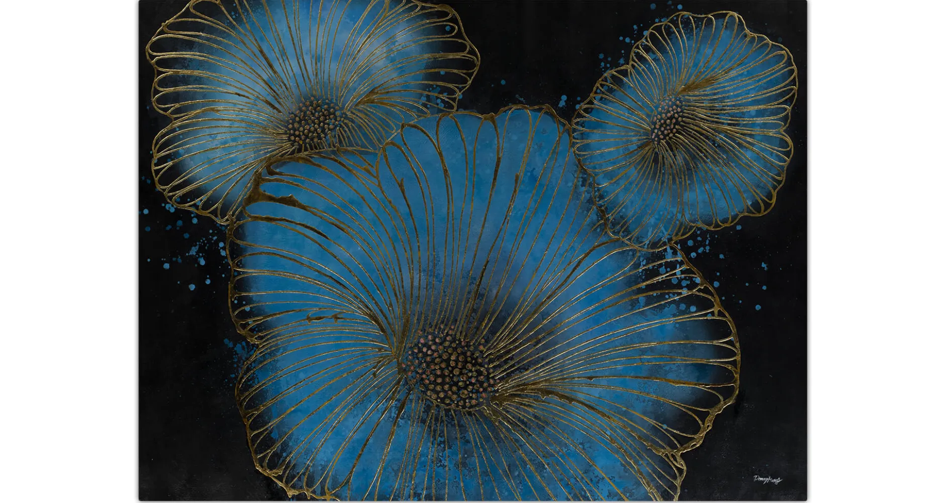 XXL Öl Gemälde 'Space Flowers' | Handgemaltes Unikat