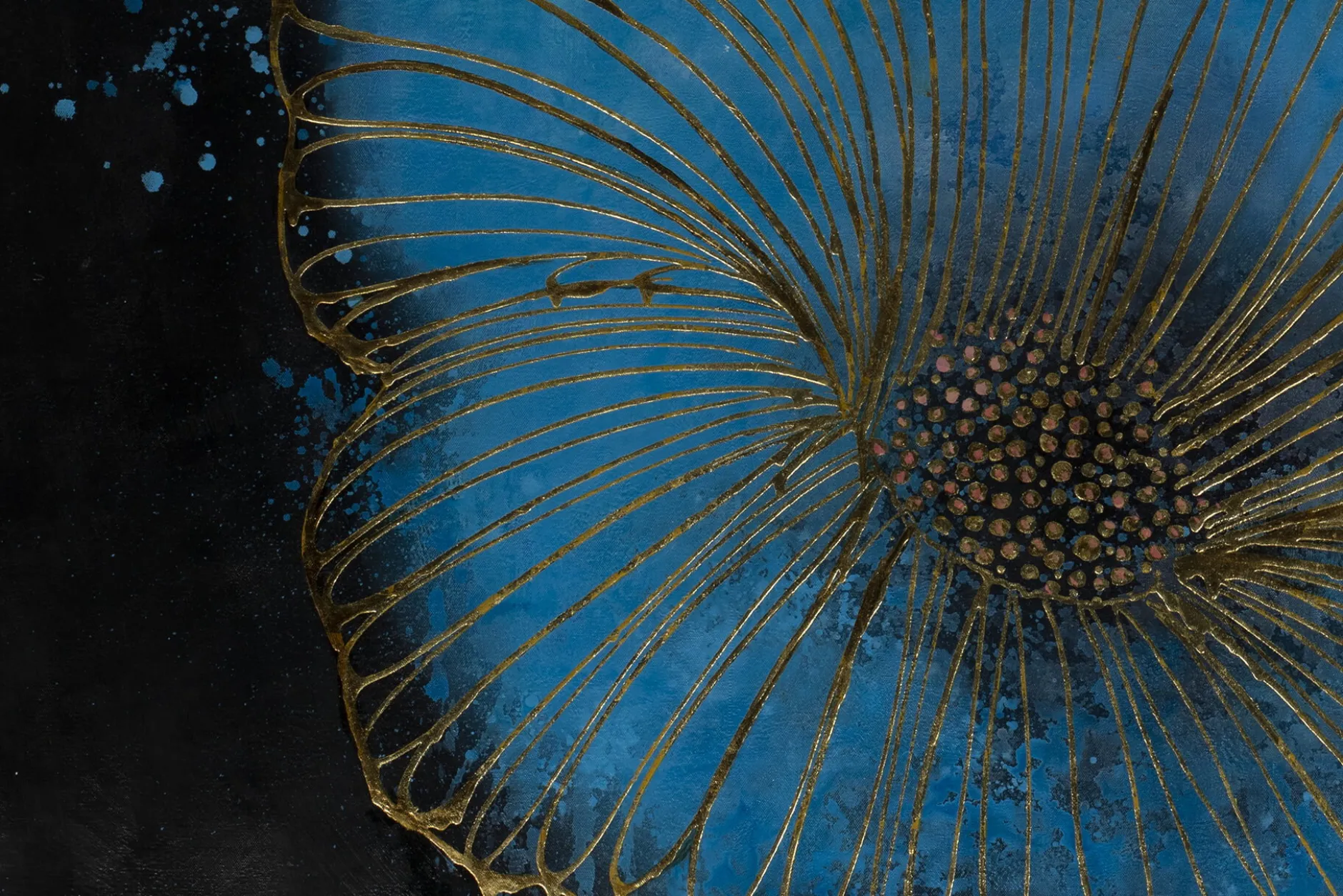 XXL Öl Gemälde 'Space Flowers' | Handgemaltes Unikat