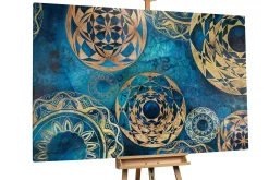 XXL Öl Gemälde 'Spieluhr in Gold' | Handgemaltes Unikat
