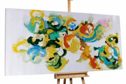 XXL Öl Gemälde 'Spongy Colours' | Handgemaltes Unikat