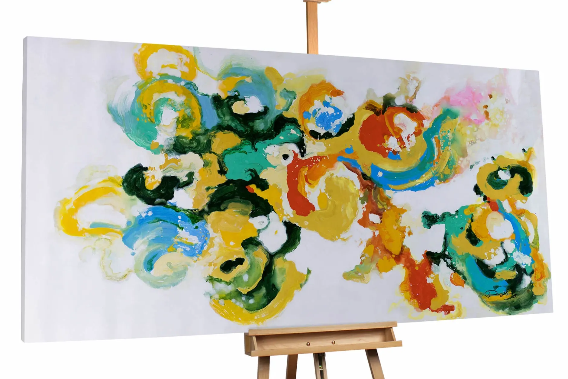 XXL Öl Gemälde 'Spongy Colours' | Handgemaltes Unikat