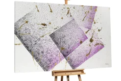 XXL Öl Gemälde 'Squares in Purple' | Handgemaltes Unikat