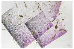 XXL Öl Gemälde 'Squares in Purple' | Handgemaltes Unikat