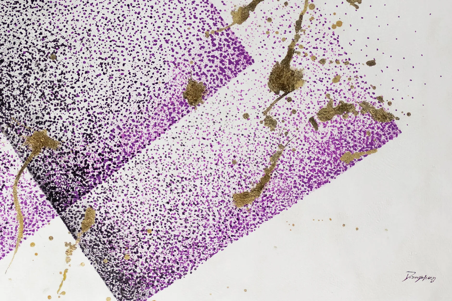 XXL Öl Gemälde 'Squares in Purple' | Handgemaltes Unikat